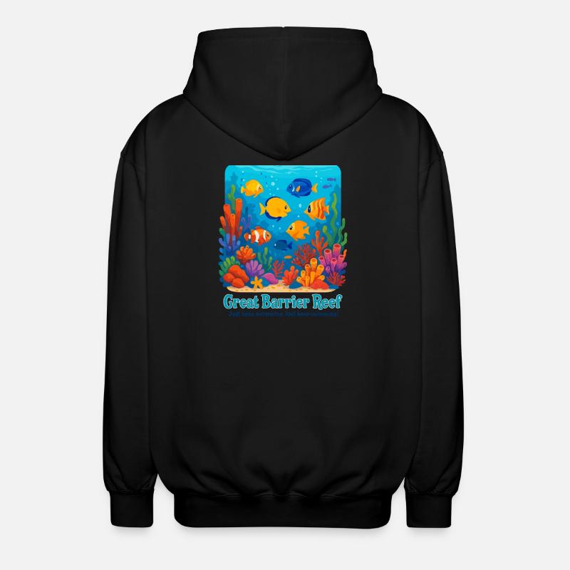Great Barrier Reef - Unisex Kapuzenjacke - Schwarz