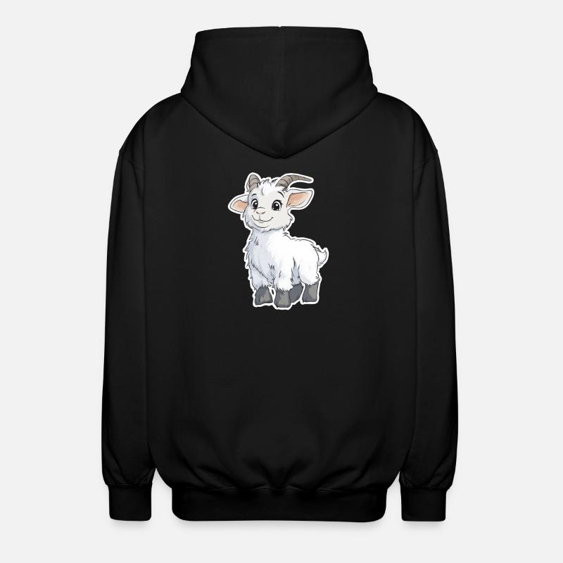 Ziege - Unisex Kapuzenjacke - Schwarz