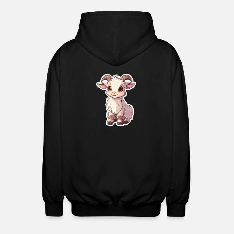 Ziege - Unisex Kapuzenjacke - Schwarz