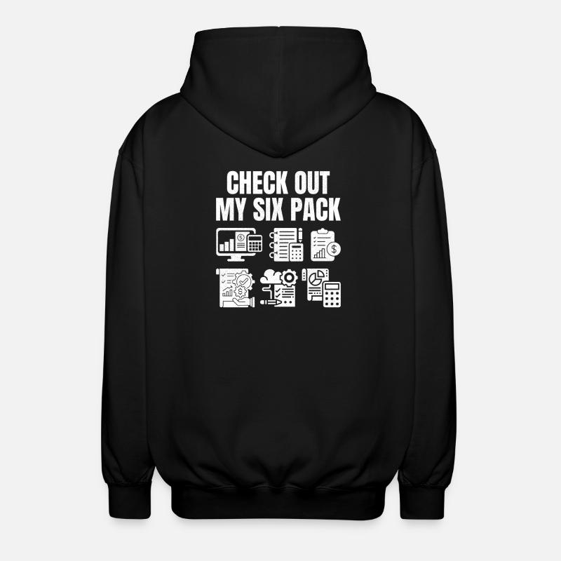 Check out my six Pack  - Unisex Kapuzenjacke - Schwarz