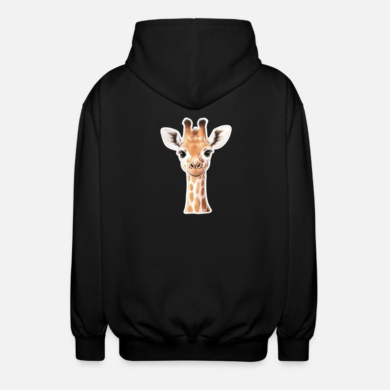 Giraffe - Unisex Kapuzenjacke - Schwarz