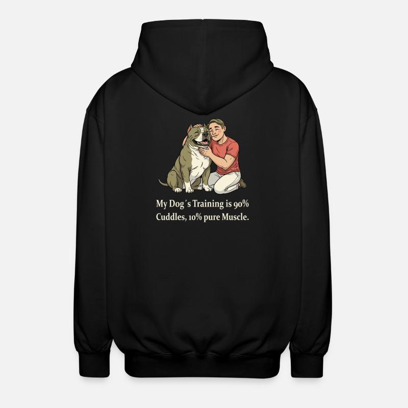 L’éducation de mon chien... - Veste à capuche unisexe - noir