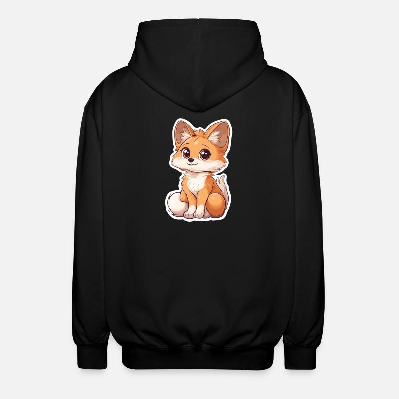 Fuchs - Unisex Kapuzenjacke - Schwarz