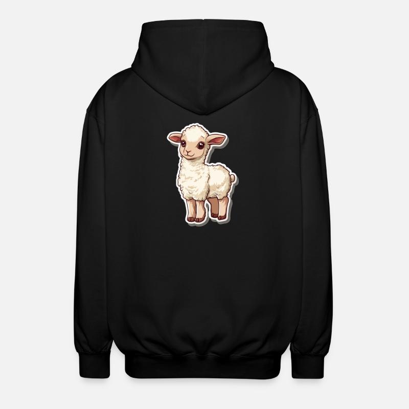 Schaf - Unisex Kapuzenjacke - Schwarz