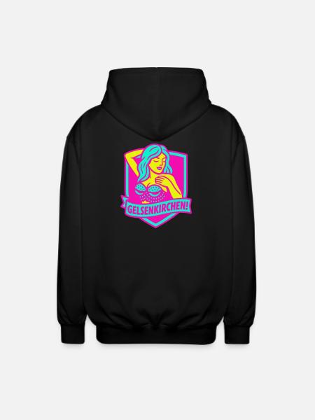 Gelsenkirchen Superstar in pink - Unisex Hooded Jacket - black