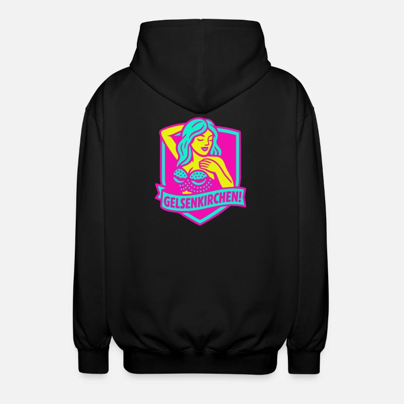 Gelsenkirchen Superstar in pink - Unisex Kapuzenjacke - Schwarz