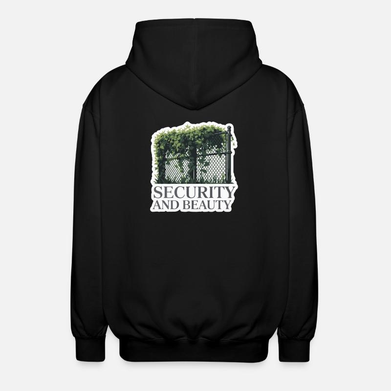 Bewachtes Gartenzaun-Design - Unisex Kapuzenjacke - Schwarz