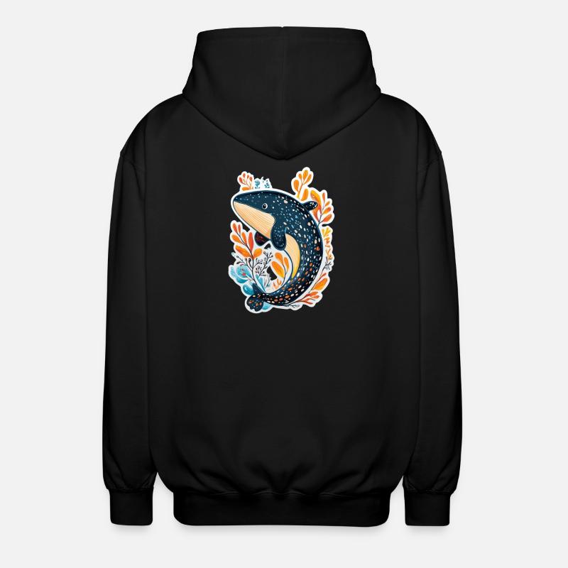 Wal - Unisex Kapuzenjacke - Schwarz