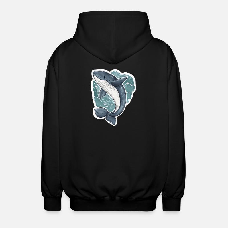 Wal - Unisex Kapuzenjacke - Schwarz