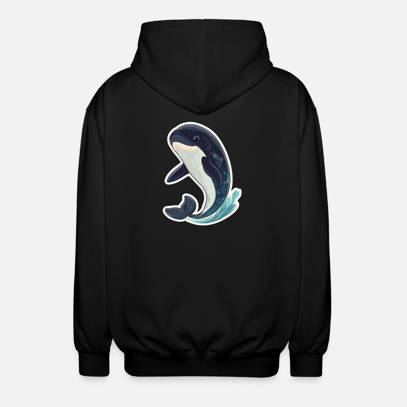 Wal - Unisex Kapuzenjacke - Schwarz
