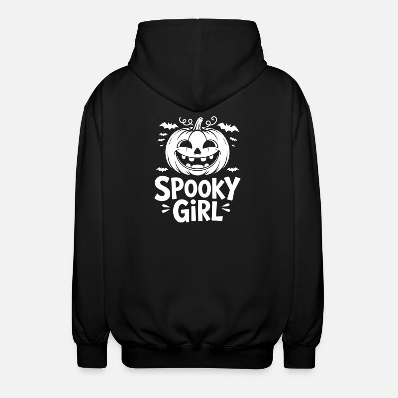 Masque citrouille effrayant pour Halloween - Veste à capuche unisexe - noir