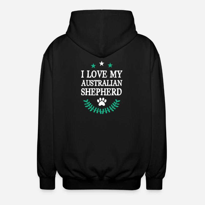 AUSTRALIAN SHEPHERD - Unisex Kapuzenjacke - Schwarz