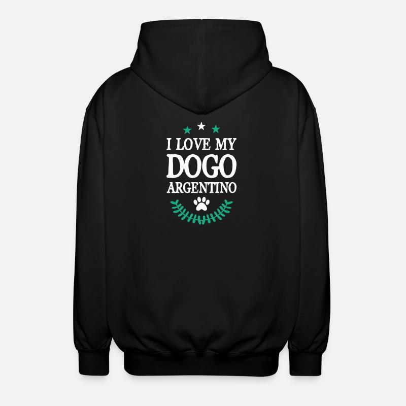 Argentinischer Hundeliebe Statement Design - Unisex Kapuzenjacke - Schwarz