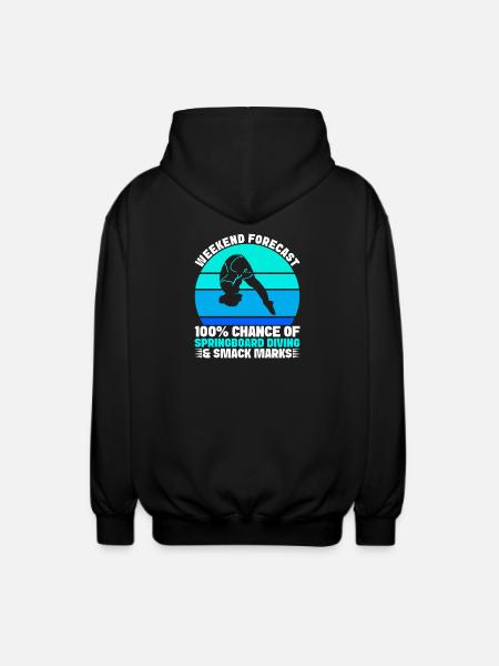 Diving diving board - Unisex Hooded Jacket - black