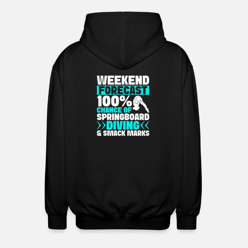 Kunstspringen Turmspringer Sprungbrett - Unisex Kapuzenjacke - Schwarz