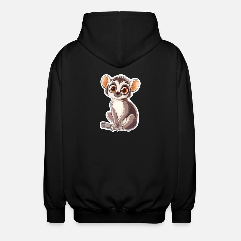 Lemur - Unisex Kapuzenjacke - Schwarz
