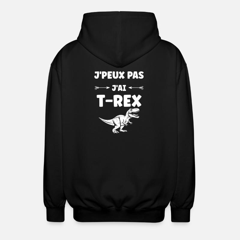 T-Rex Absolute Humor - Unisex Hooded Jacket - black