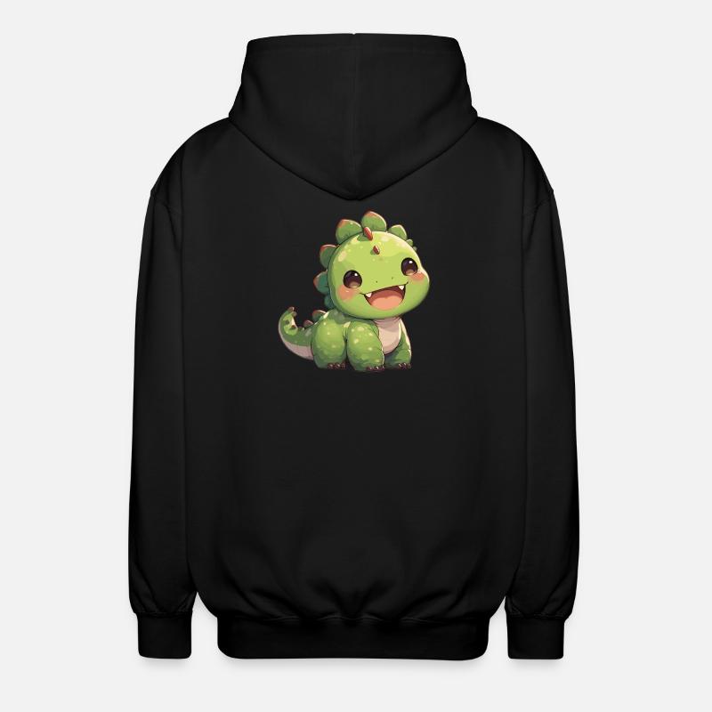 Dino Saurier Dinosaurier - Unisex Kapuzenjacke - Schwarz