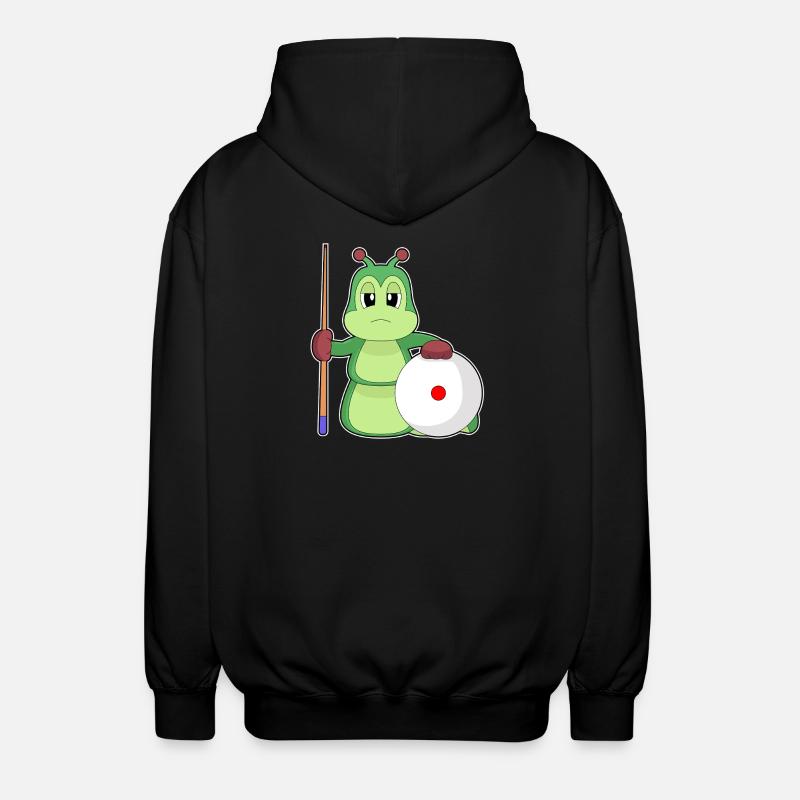 Raupe Billiard Queue - Unisex Kapuzenjacke - Schwarz