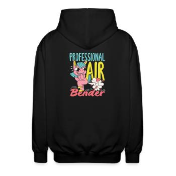 Öffentlicher Pfurz Lustig Unangemessen - Unisex Kapuzenjacke - Schwarz - Hinten - AI Model Male 185 light (185cm)