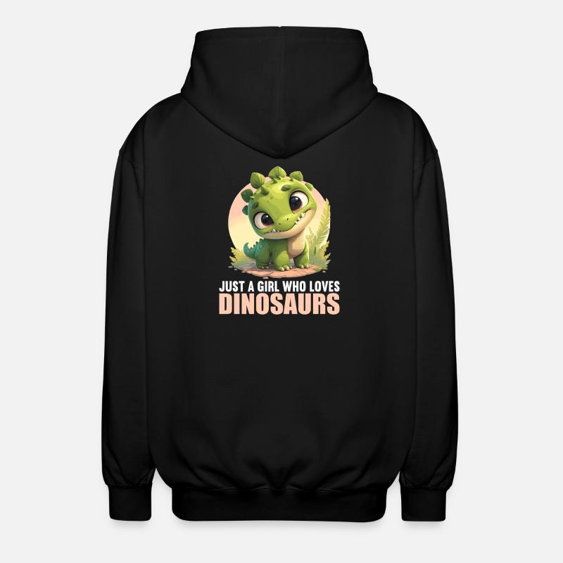 Dino Dinosaure Dinosaure - Veste à capuche unisexe - noir