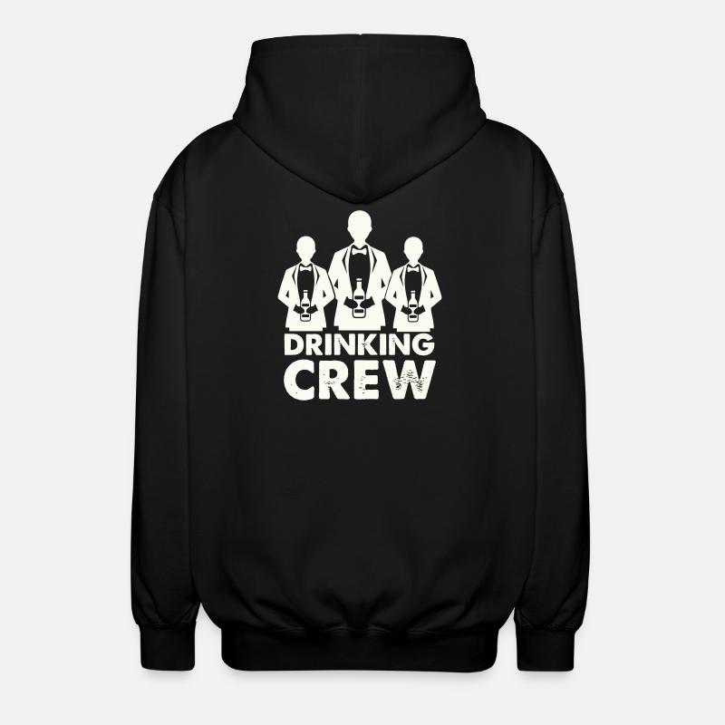 drinking_crew_01- - Unisex Kapuzenjacke - Schwarz