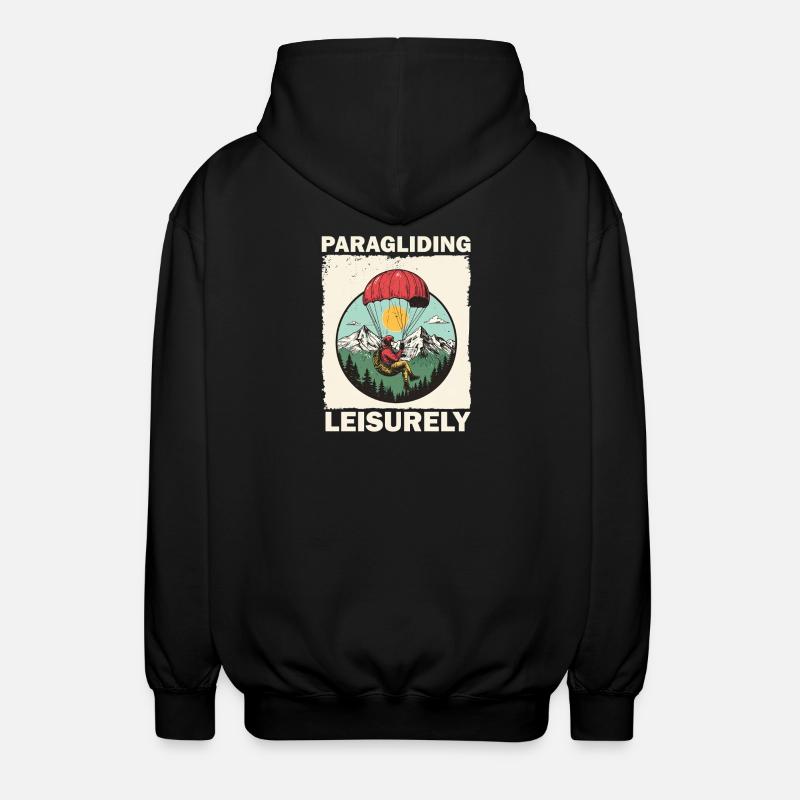 Paragliding Abenteuer Promoboard - Unisex Kapuzenjacke - Schwarz