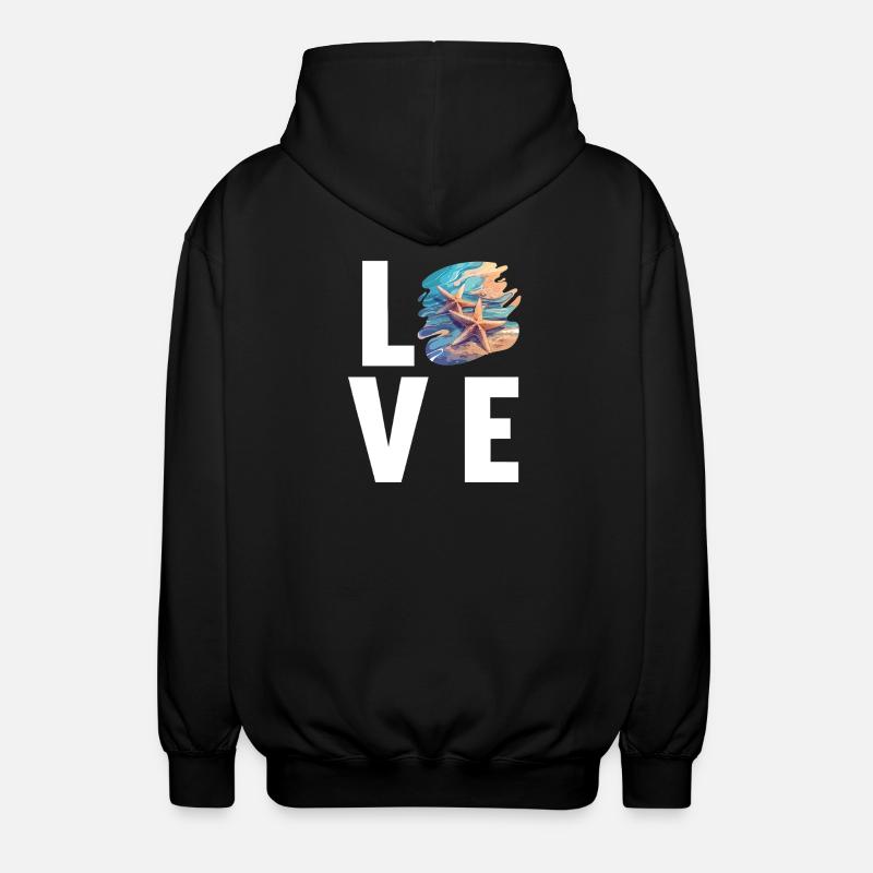 Starfish Starfish - Unisex Hooded Jacket - black