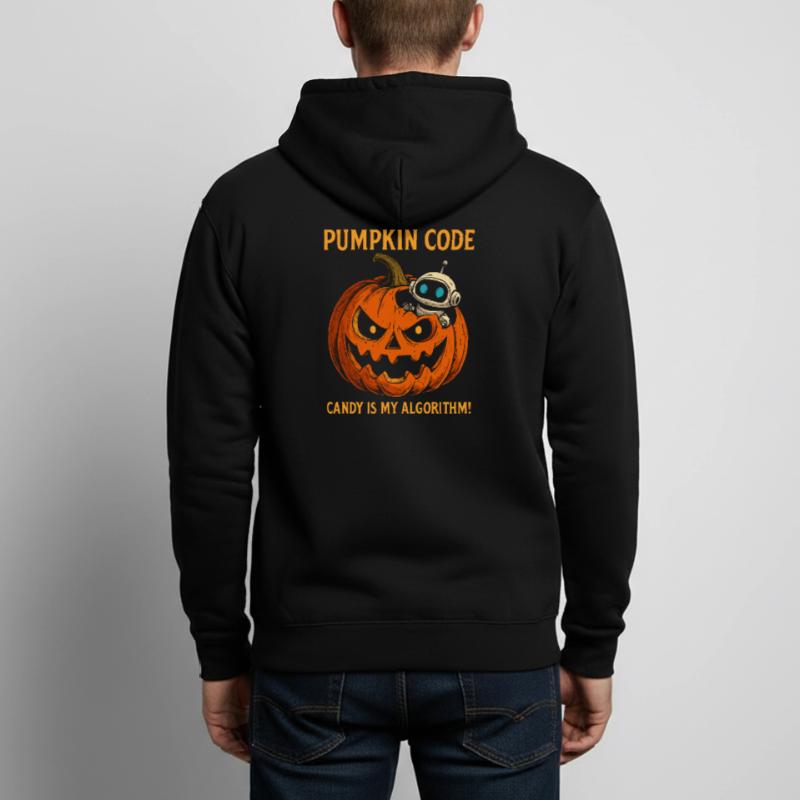 Pumpkin Code: Candy is My Algorithm! Unisex Hooded Jacket