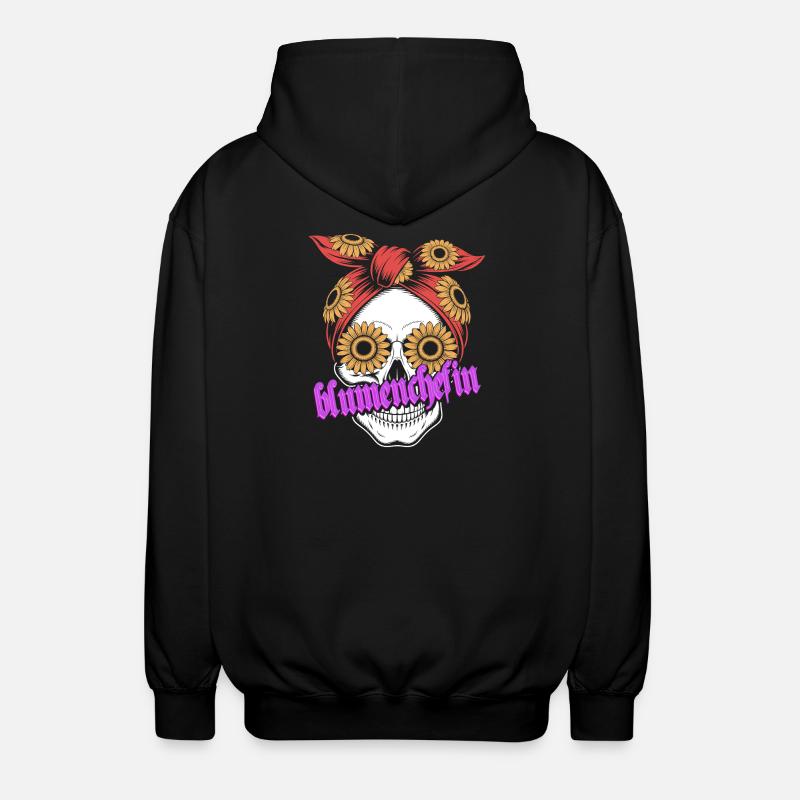 Tête de fleurs - Veste à capuche unisexe - noir