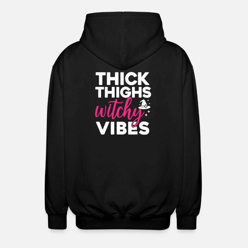 Witchy Vibes Magical Witch Style - Unisex Hooded Jacket - black