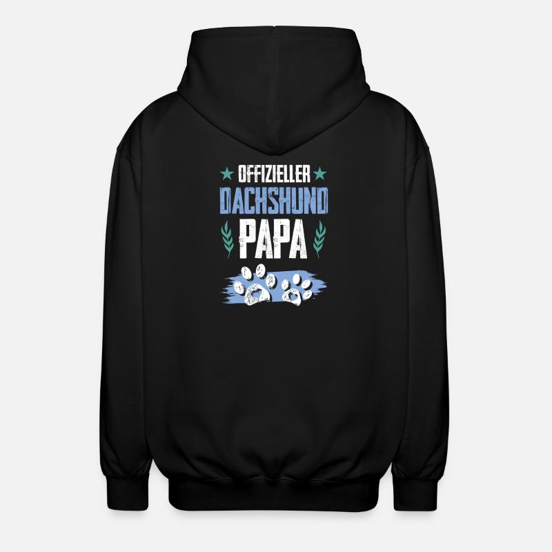 teckel teckel chiens papa - Veste à capuche unisexe - noir