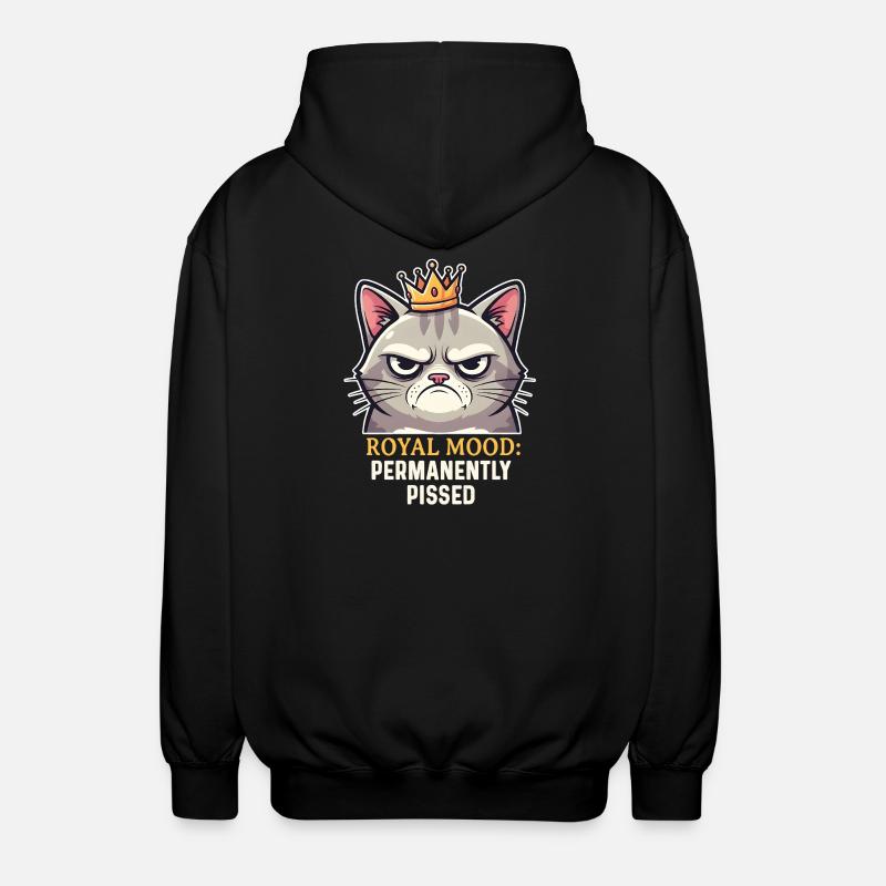 Grumpy Katze Königlicher Laune - Veste à capuche unisexe - noir