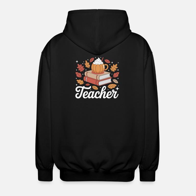 Herbstliche Lehrer Inspiration - Unisex Kapuzenjacke - Schwarz