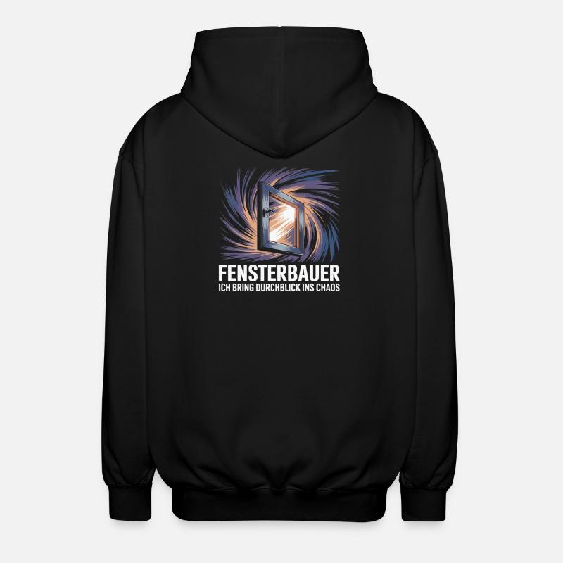Fensterbauer - Unisex Kapuzenjacke - Schwarz