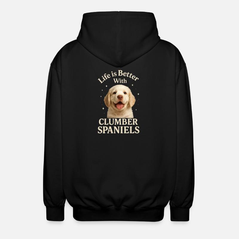 Clumber Spaniel - Unisex Kapuzenjacke - Schwarz