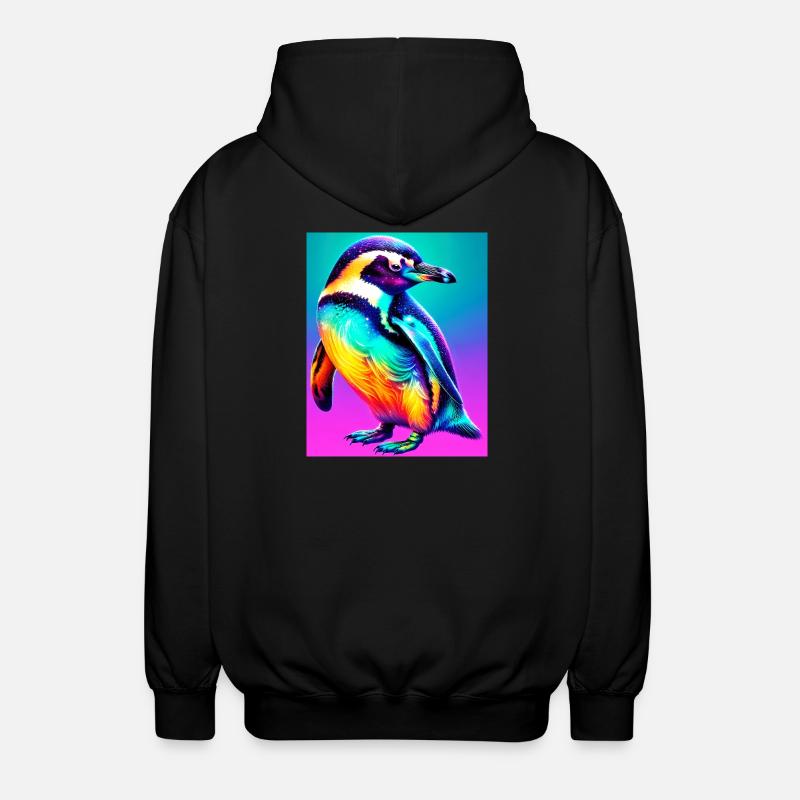 Pinguin - Unisex Kapuzenjacke - Schwarz
