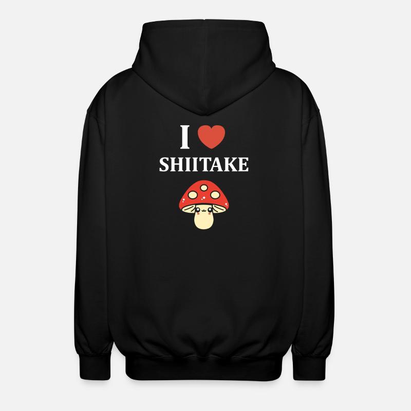 Ich liebe Shiitake - Unisex Kapuzenjacke - Schwarz