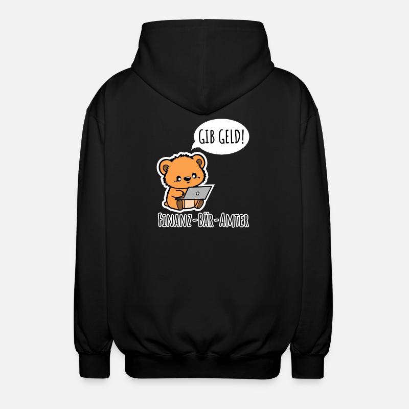 Finanz-Bär-Ämter - DONNEZ DE L’ARGENT ! - Veste à capuche unisexe - noir
