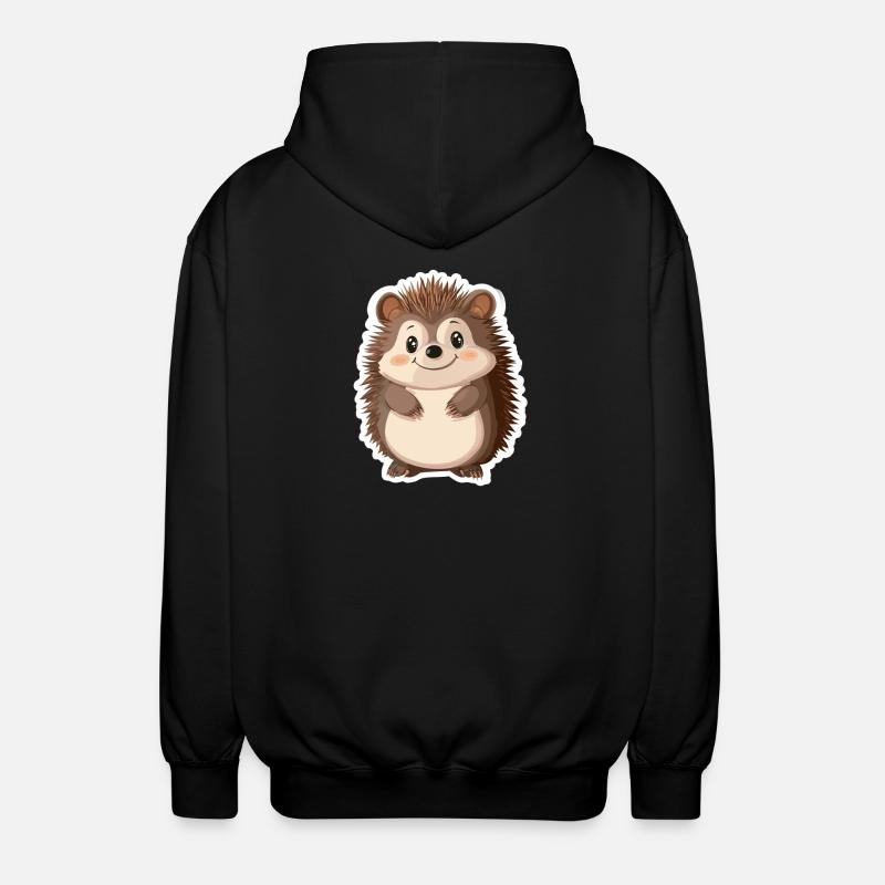 Igel - Unisex Kapuzenjacke - Schwarz
