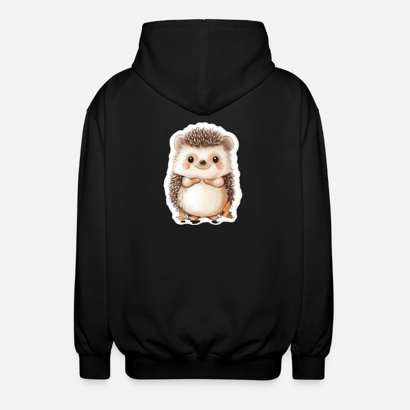 Igel - Unisex Kapuzenjacke - Schwarz
