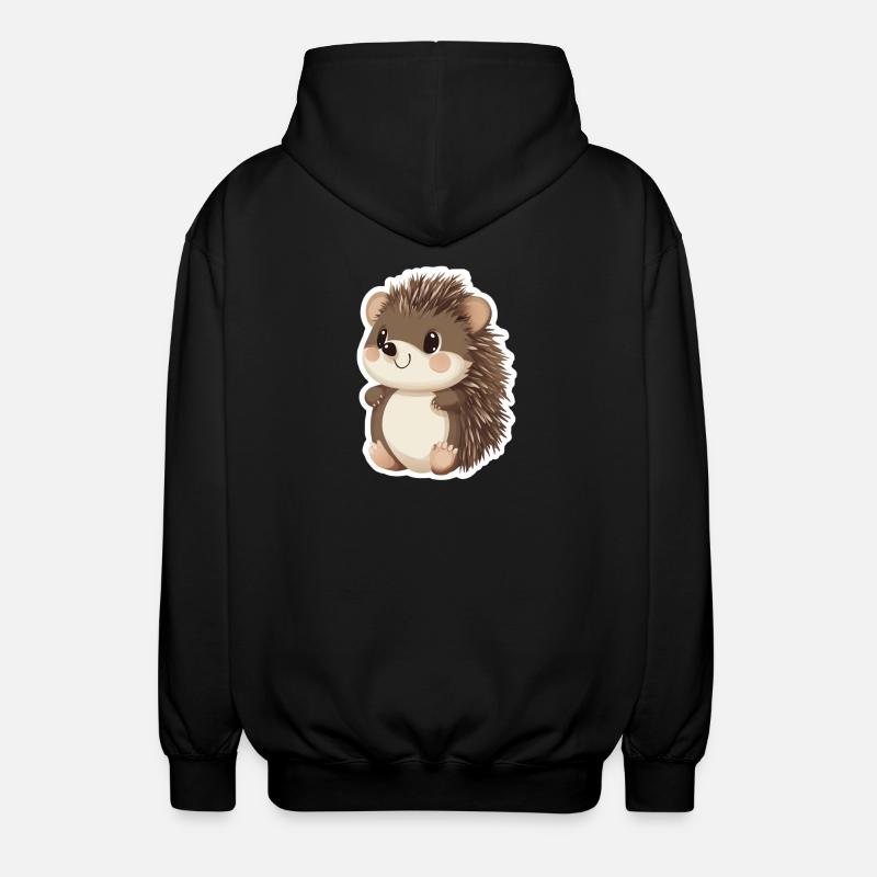 Igel - Unisex Kapuzenjacke - Schwarz