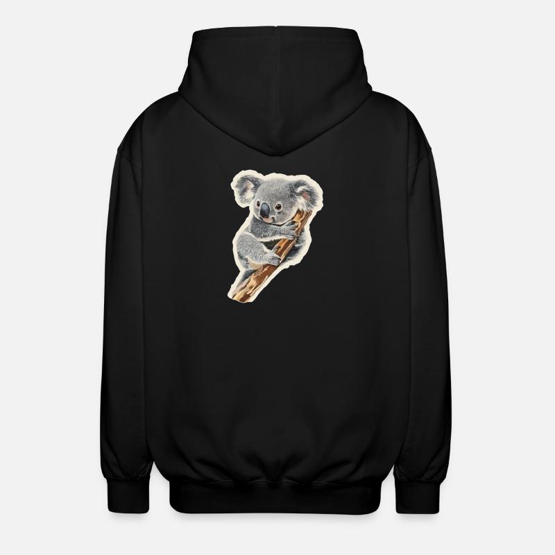 Koala - Unisex Kapuzenjacke - Schwarz