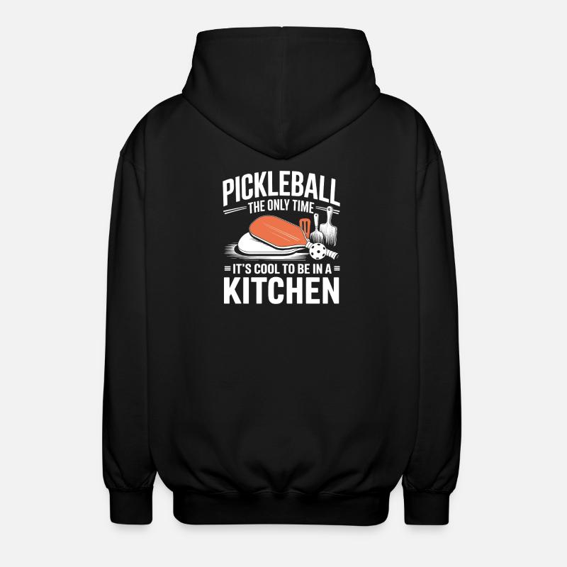Pickleball Küchenball - Unisex Kapuzenjacke - Schwarz