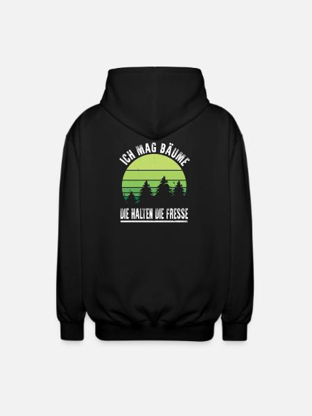 J’aime les arbres qui se bouchent l’ironie en disant - Veste à capuche unisexe - noir