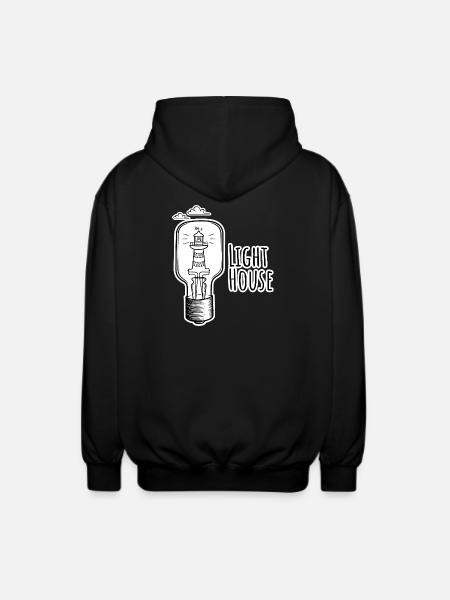Leutchtturm in einer Glühbirne - Light-House - Unisex Hooded Jacket - black