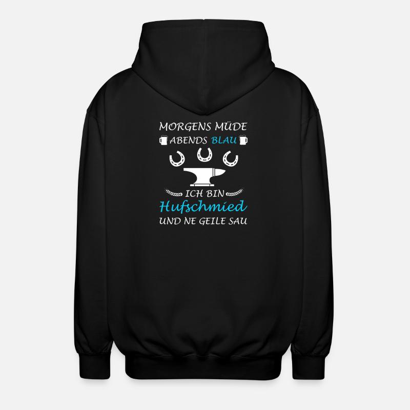 Maréchal-ferrant Cheval Forgeron Lustig - Veste à capuche unisexe - noir