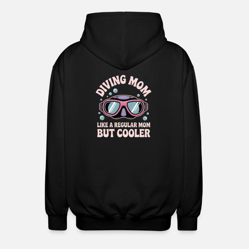Plongée Dire Maman Drôle Plongée Cadeau - Veste à capuche unisexe - noir