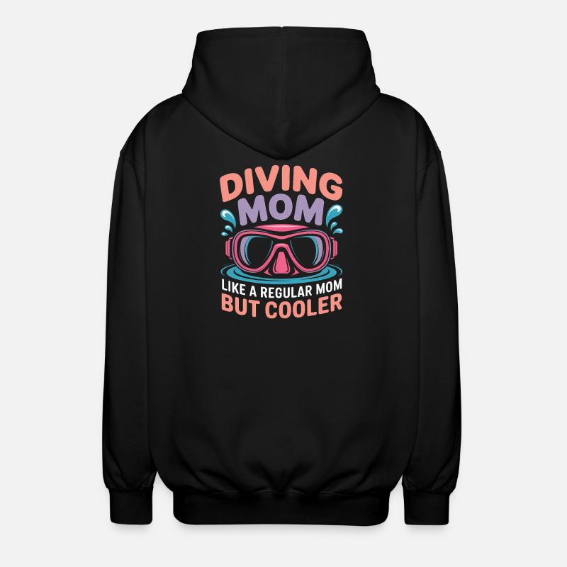 Plongée Dire Maman Drôle Plongée Cadeau - Veste à capuche unisexe - noir