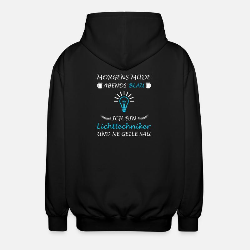 Lichttechniker Lichttechnik Spruch Lichtdesigner - Unisex Kapuzenjacke - Schwarz